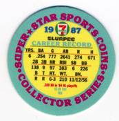 1987 7-Eleven Super Star Sports Coins: Mideast Region #III MH Jody Davis Back