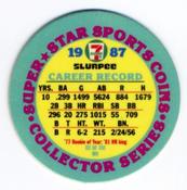 1987 7-Eleven Super Star Sports Coins: Mideast Region #XII MH Eddie Murray Back