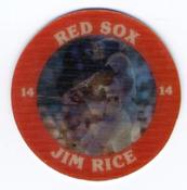 1987 7-Eleven Super Star Sports Coins: Mideast Region #XIV MH Jim Rice Front