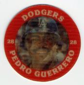 1987 7-Eleven Super Star Sports Coins: West Region #IV AH Pedro Guerrero Front