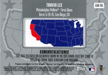 2003 Stadium Club - Born in the USA Relics #USA-TRL Travis Lee Back