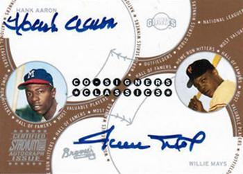 2003 Stadium Club - Co-Signers #CS-AM Hank Aaron / Willie Mays Front