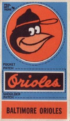 1968-72 Fleer Cloth Baseball Emblems Tallboys #NNO Baltimore Orioles Front