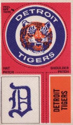 1968-72 Fleer Cloth Baseball Emblems Tallboys #NNO Detroit Tigers Front