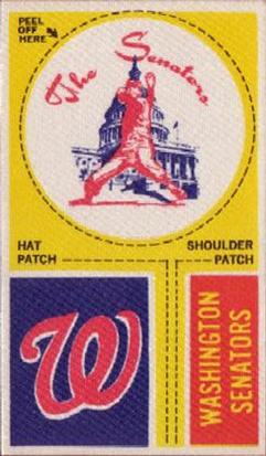 1968-72 Fleer Cloth Baseball Emblems Tallboys #NNO Washington Senators Front