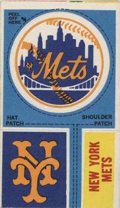 1968-72 Fleer Cloth Baseball Emblems Tallboys #NNO New York Mets Front