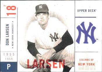 2001 Upper Deck Legends of New York #101 Don Larsen Front