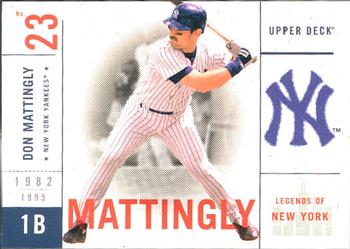 2001 Upper Deck Legends of New York #103 Don Mattingly Front