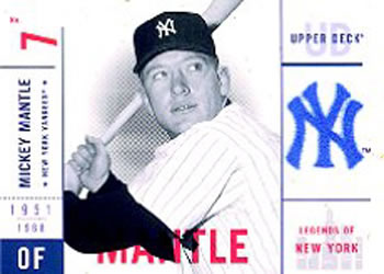 2001 Upper Deck Legends of New York #113 Mickey Mantle Front
