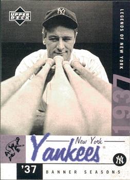 2001 Upper Deck Legends of New York #140 Lou Gehrig Front