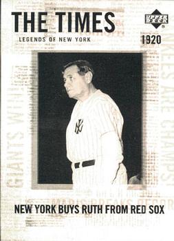 2001 Upper Deck Legends of New York #167 Babe Ruth Front