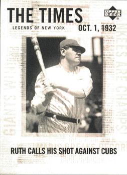 2001 Upper Deck Legends of New York #173 Babe Ruth Front