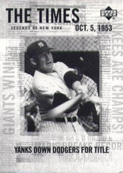 2001 Upper Deck Legends of New York #184 Mickey Mantle Front