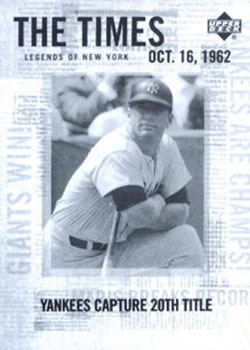 2001 Upper Deck Legends of New York #191 Mickey Mantle Front