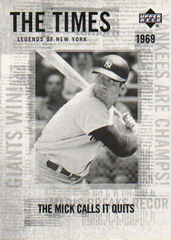 2001 Upper Deck Legends of New York #194 Mickey Mantle Front