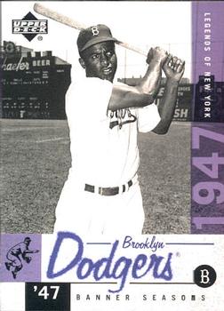2001 Upper Deck Legends of New York #25 Jackie Robinson Front
