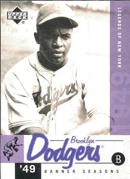 2001 Upper Deck Legends of New York #26 Jackie Robinson Front