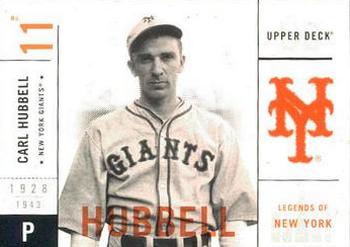 2001 Upper Deck Legends of New York #34 Carl Hubbell Front