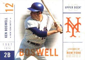 2001 Upper Deck Legends of New York #71 Ken Boswell Front