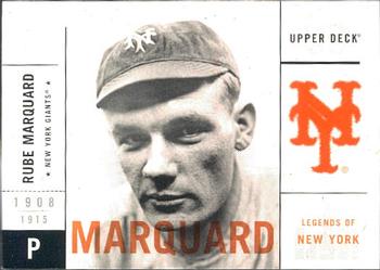 2001 Upper Deck Legends of New York #30 Rube Marquard Front