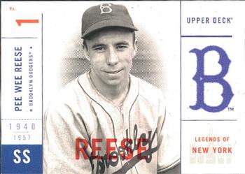 2001 Upper Deck Legends of New York #6 Pee Wee Reese Front