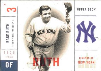2001 Upper Deck Legends of New York #94 Babe Ruth Front