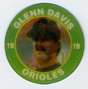 1991 Score 7-Eleven Superstar Action Coins: Florida Region #4 OG Glenn Davis Front