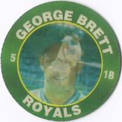 1991 Score 7-Eleven Superstar Action Coins: Midwest Region #1 WS George Brett Front