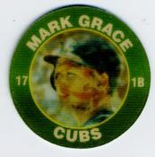 1991 Score 7-Eleven Superstar Action Coins: Midwest Region #6 WS Mark Grace Front
