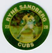1991 Score 7-Eleven Superstar Action Coins: Midwest Region #11 WS Ryne Sandberg Front