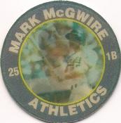 1991 Score 7-Eleven Superstar Action Coins: Northern California Region #9 HG Mark McGwire Front