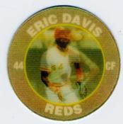 1991 Score 7-Eleven Superstar Action Coins: Southern California Region #6 PJ Eric Davis Front