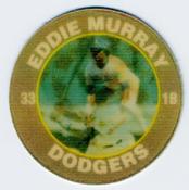 1991 Score 7-Eleven Superstar Action Coins: Southern California Region #10 PJ Eddie Murray Front