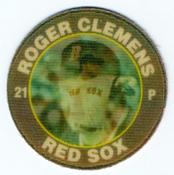1991 Score 7-Eleven Superstar Action Coins: Texas Region #4 BJ Roger Clemens Front