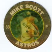 1991 Score 7-Eleven Superstar Action Coins: Texas Region #9 BJ Mike Scott Front