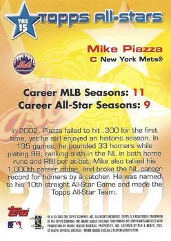 2003 Topps - All-Stars #TAS15 Mike Piazza Back