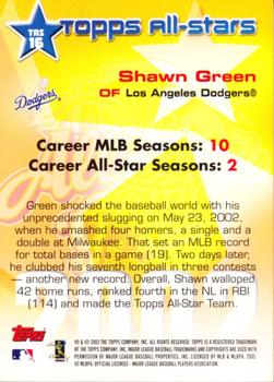 2003 Topps - All-Stars #TAS16 Shawn Green Back