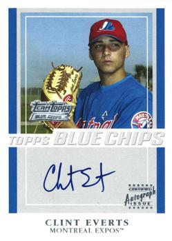 2003 Topps - Blue Chips Autographs #TT-CCE Clint Everts Front