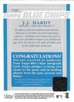 2003 Topps - Blue Chips Autographs #TT-JHA J.J. Hardy Back