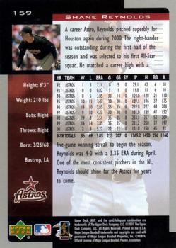 2001 Upper Deck MVP #159 Shane Reynolds Back