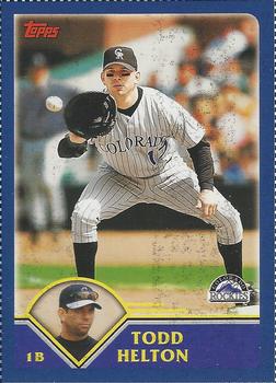 2003 Topps - Box Bottoms #20 Todd Helton Front