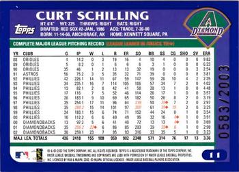2003 Topps - Gold #11 Curt Schilling Back