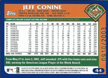 2003 Topps - Gold #44 Jeff Conine Back