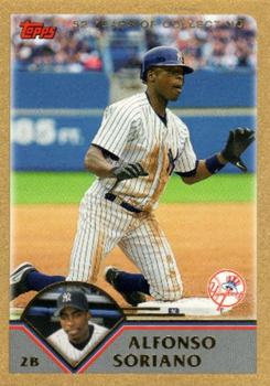 2003 Topps - Gold #90 Alfonso Soriano Front