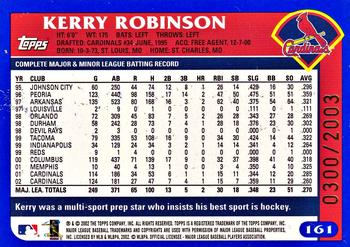 2003 Topps - Gold #161 Kerry Robinson Back