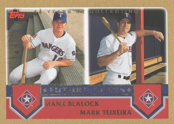 2003 Topps - Gold #324 Hank Blalock / Mark Teixeira Front