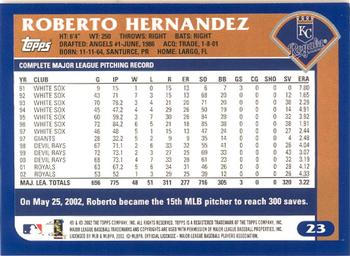 2003 Topps - Home Team Advantage #23 Roberto Hernandez Back