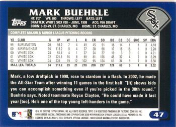 2003 Topps - Home Team Advantage #47 Mark Buehrle Back
