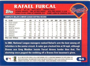 2003 Topps - Home Team Advantage #84 Rafael Furcal Back