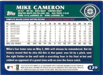 2003 Topps - Home Team Advantage #129 Mike Cameron Back